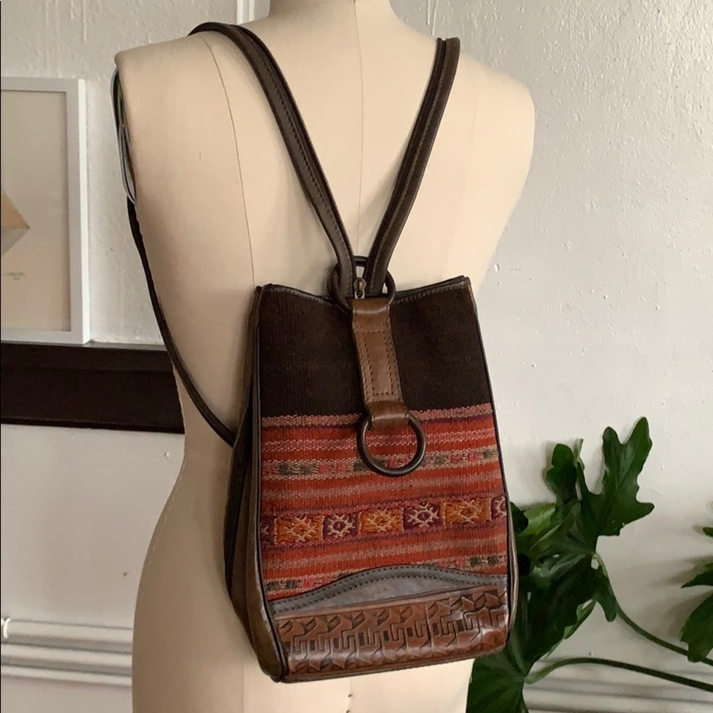 Anna Cainzo leather festival backpack